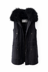 Canvas Jacket with Fur Lining