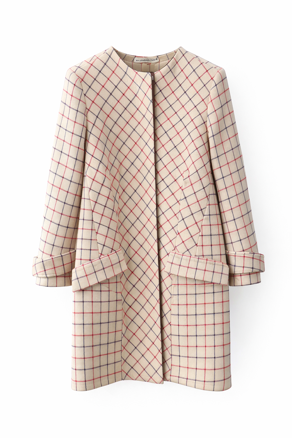 Red & Blue Check Coat