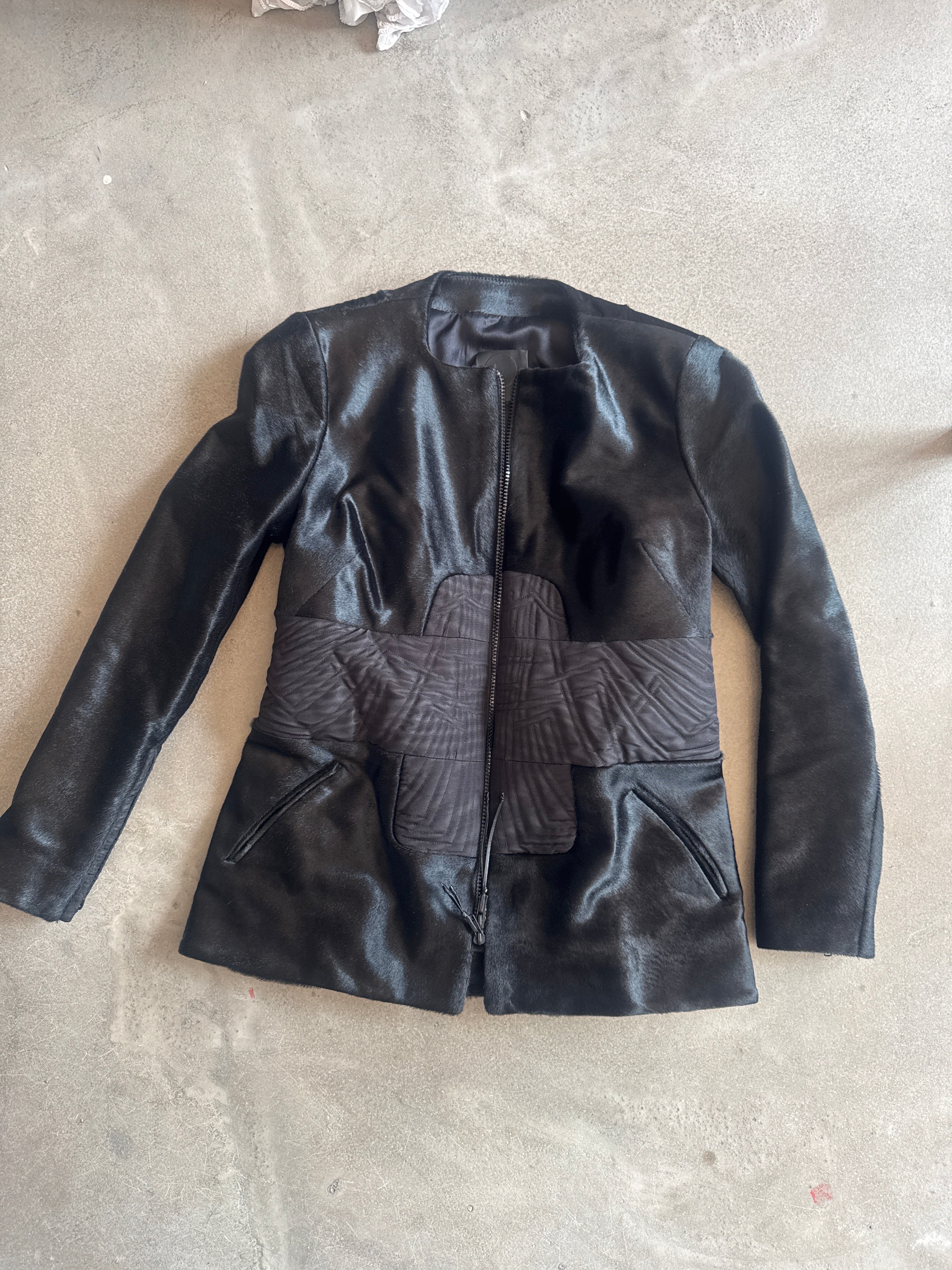 Vintage Black Pony Hair Jacket
