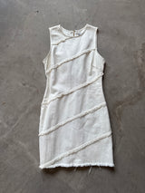 Denim Frayed Mini Dress