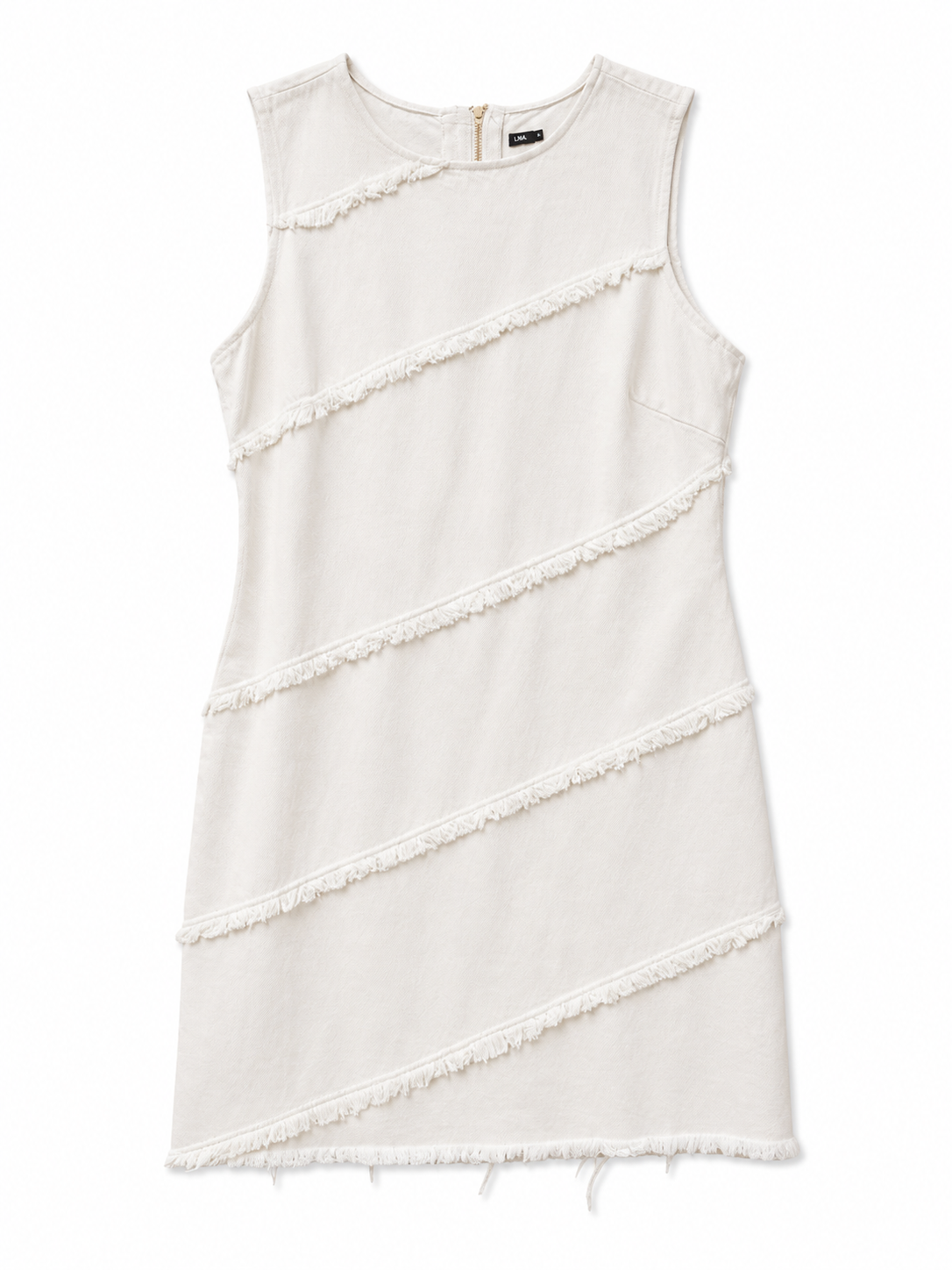 Denim Frayed Mini Dress