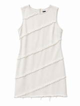 Denim Frayed Mini Dress