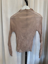 Nude Pleated Top