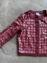 Chanel Spring 2008 Mauve Sequin Cashmere Cardigan