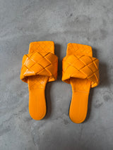 Orange woven slide