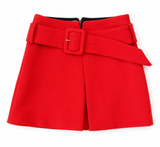 Versace Belted Red Mini Skirt