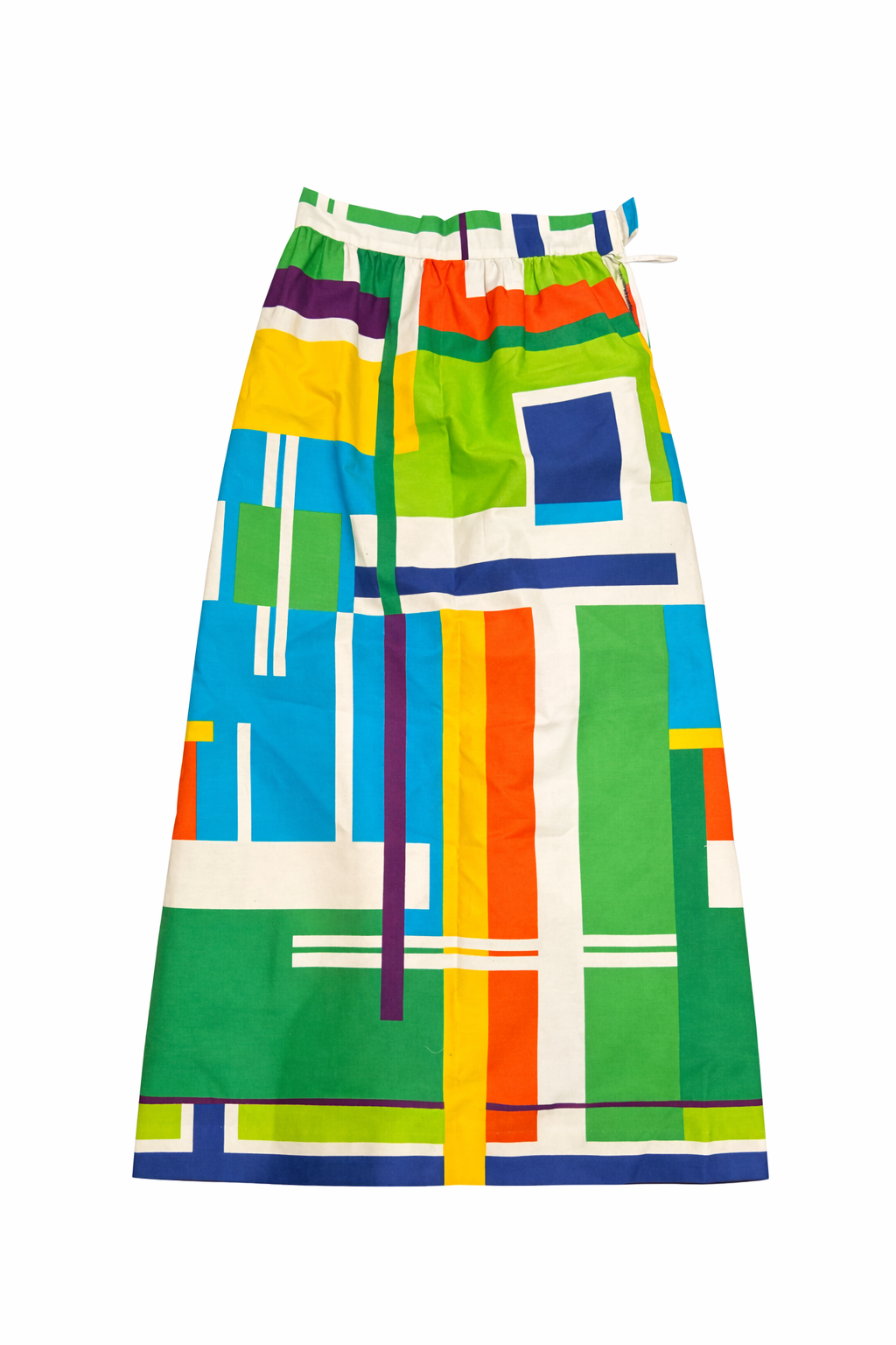 Graphic Maxi Cotton Skirt