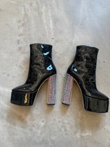 Patent Leather and Rhinestone Platforms