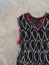 Beaded re Worked vintage top