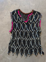 Beaded re Worked vintage top