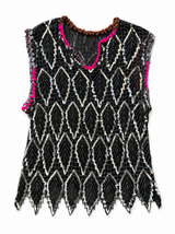 Beaded re Worked vintage top