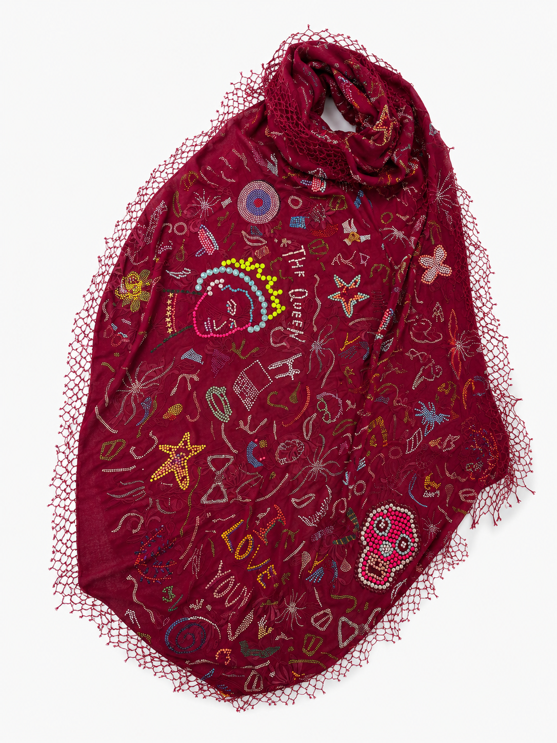 Beaded Fringe Scarf