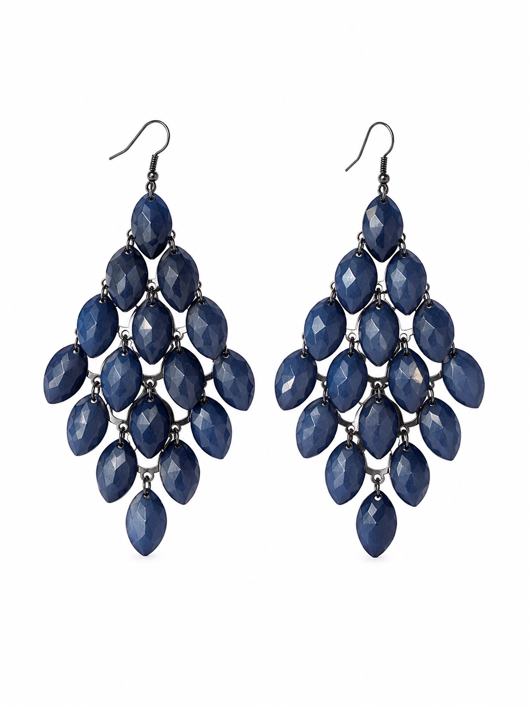 Blue teardrop earrings