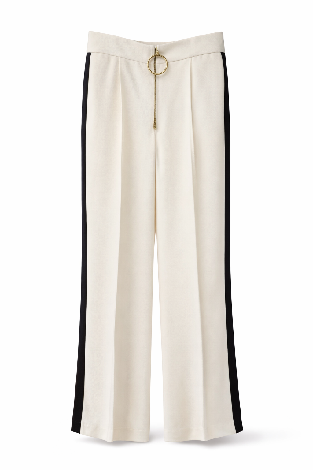 White and Black Striped Pants