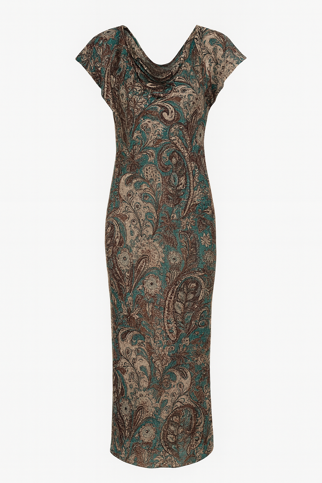 Paisley Print Dress with Diamanté