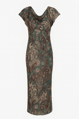 Paisley Print Dress with Diamanté