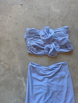 Dusty Blue skirt and Top set