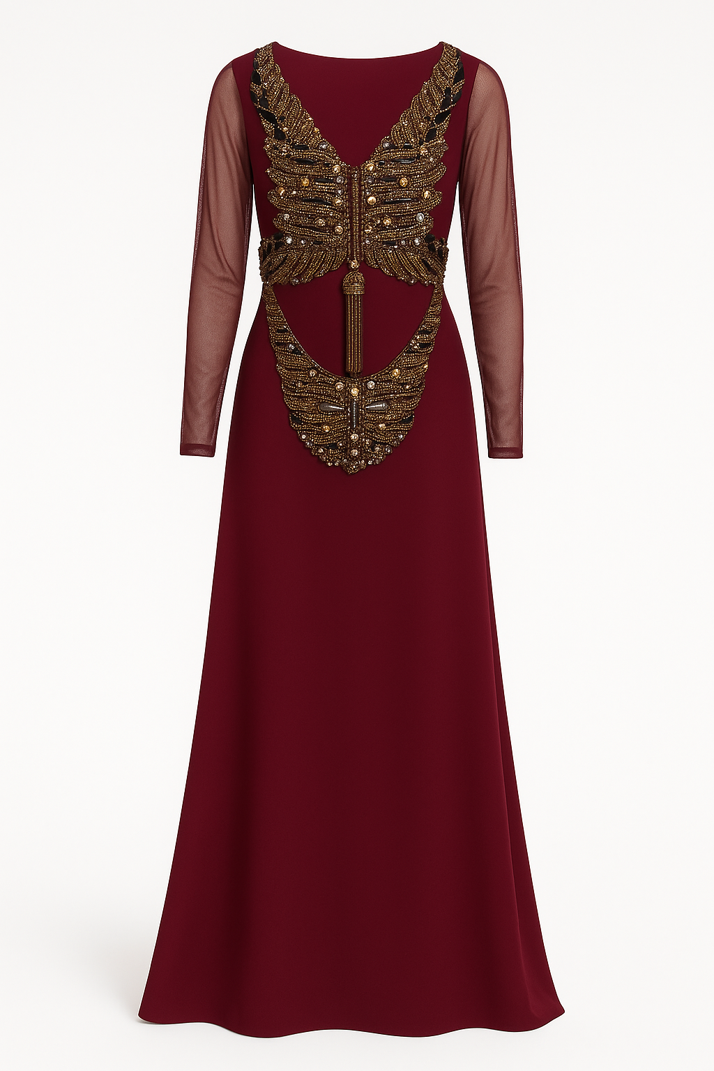 Red Gown with Exquisite Back