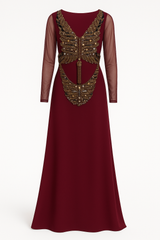 Red Gown with Exquisite Back