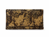 Golden Floral Clutch