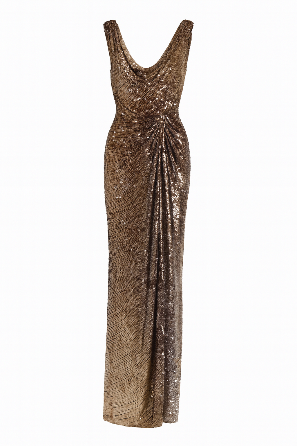 Floor Length Sequins Gown
