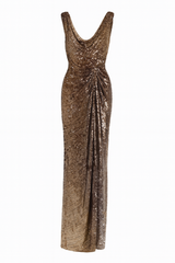 Floor Length Sequins Gown