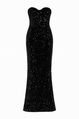Strapless Sequin Gown