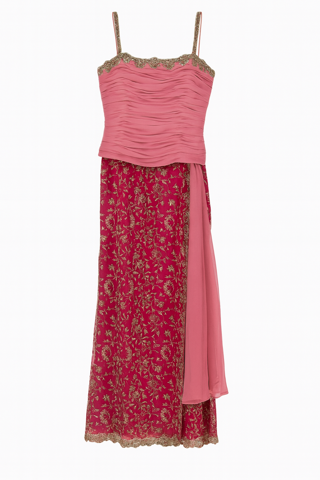 Beaded Top, Scarf and Skirt Set