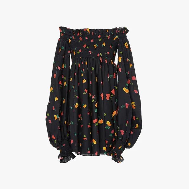 Mini Floral Ruffle Dress