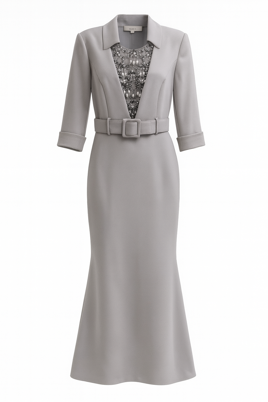 Grey Dress with Beading