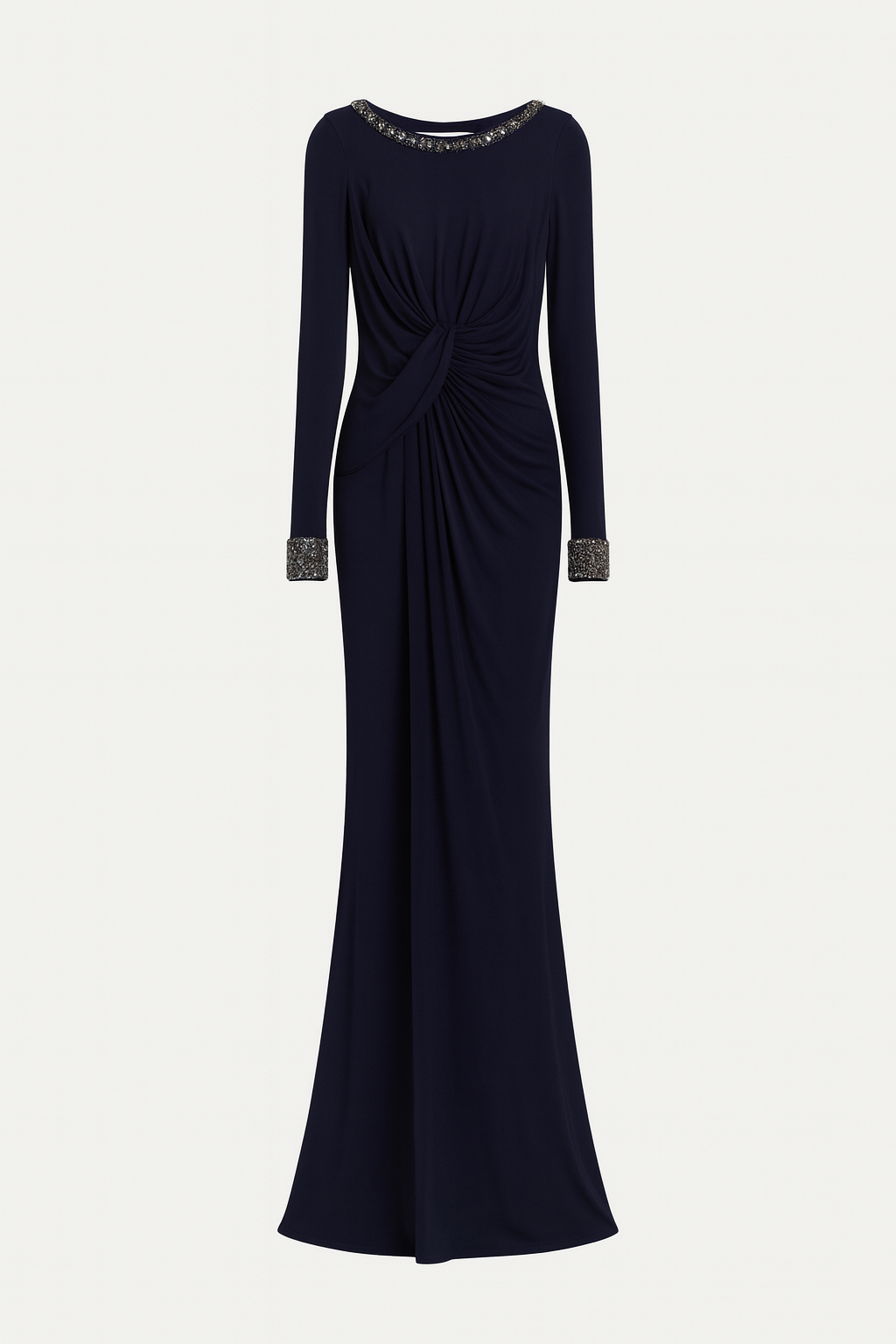 Navy Gown with Sequins Cuffs worn in Constitution Hall