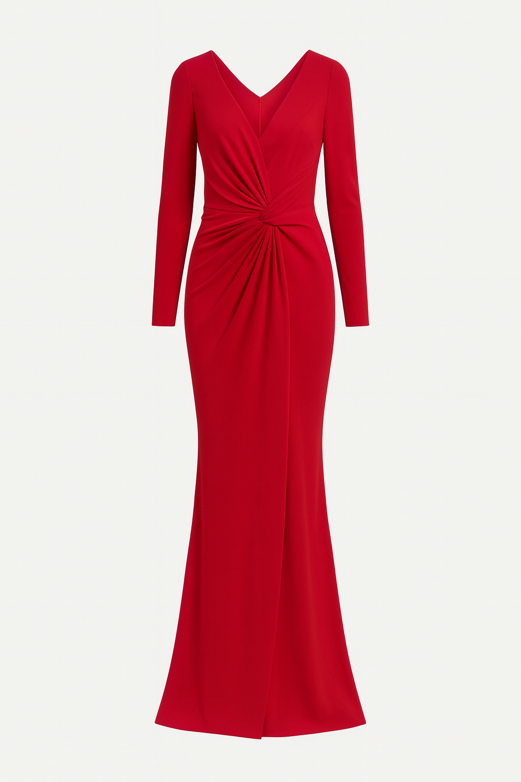 Red Rouched Gown