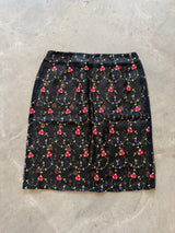 Embroidered Vintage Silk Skirt