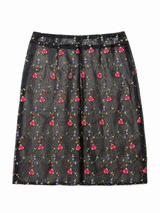 Embroidered Vintage Silk Skirt