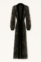 Velvet & Floral sequins Robe