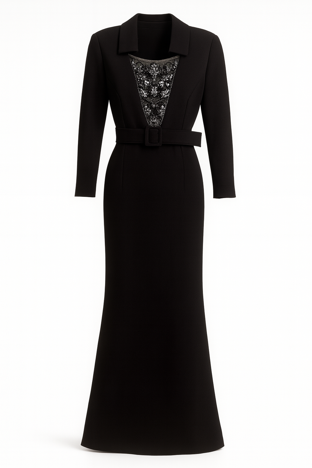 Dress with embellishing on front chest