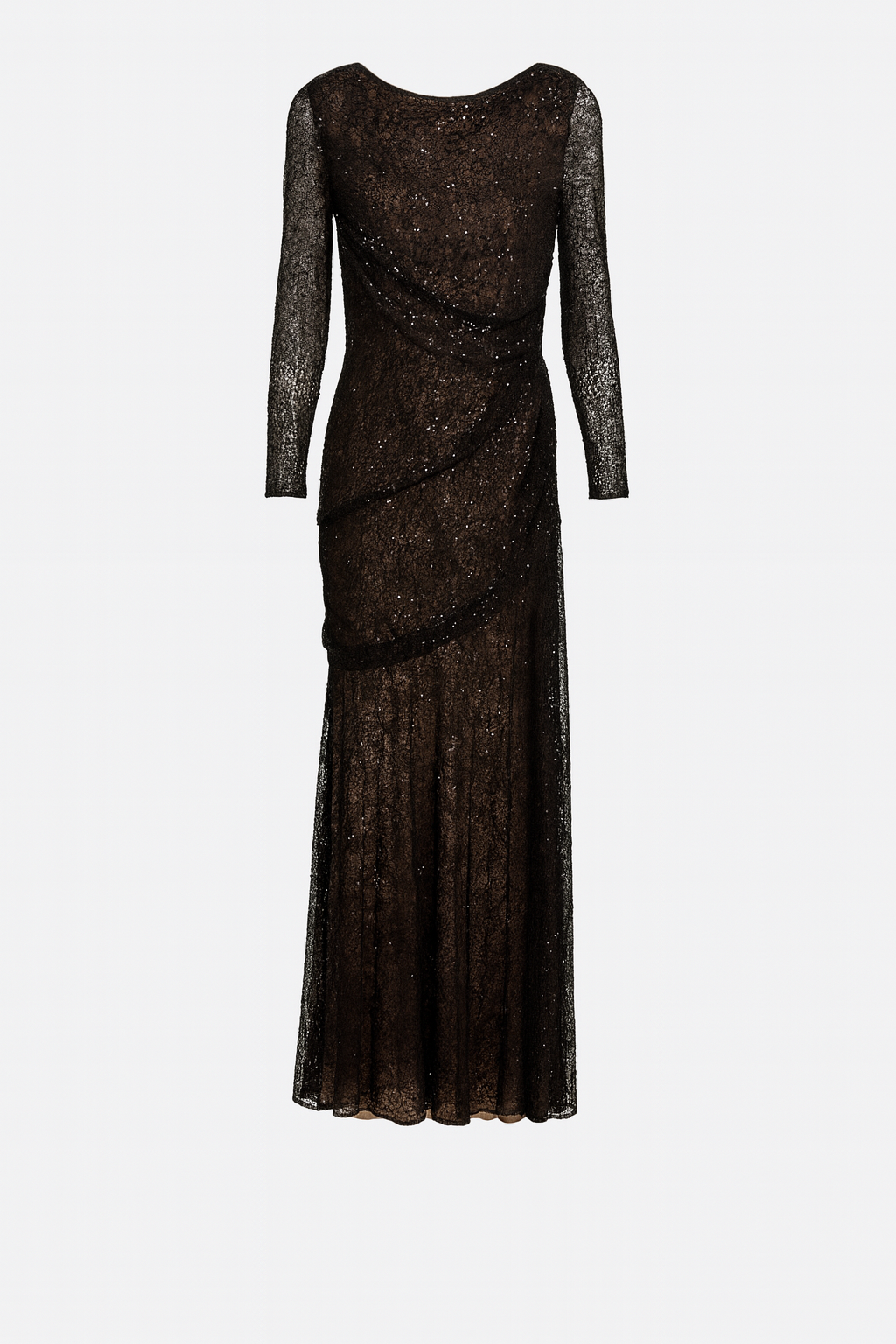 Sequins Netting over nude dress