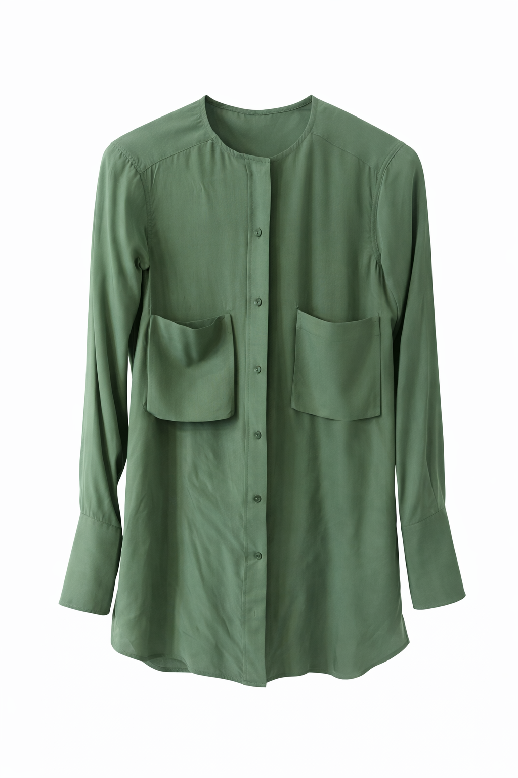 Green Silk Shirt