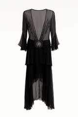 Black Chiffon Dress / Jacket