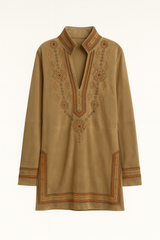 Embroidered Suede Tunic