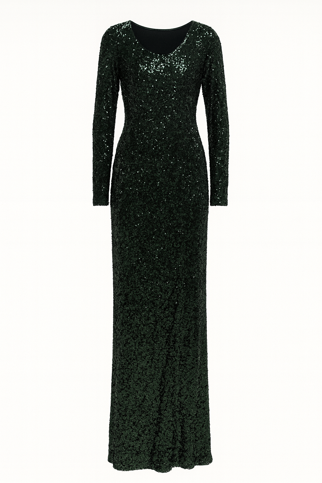 Green Sequins Gown