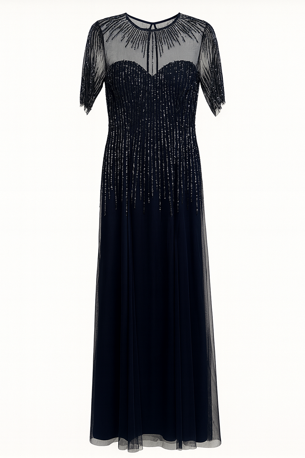 Black Beaded Cocktail Dress