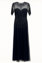 Black Beaded Cocktail Dress