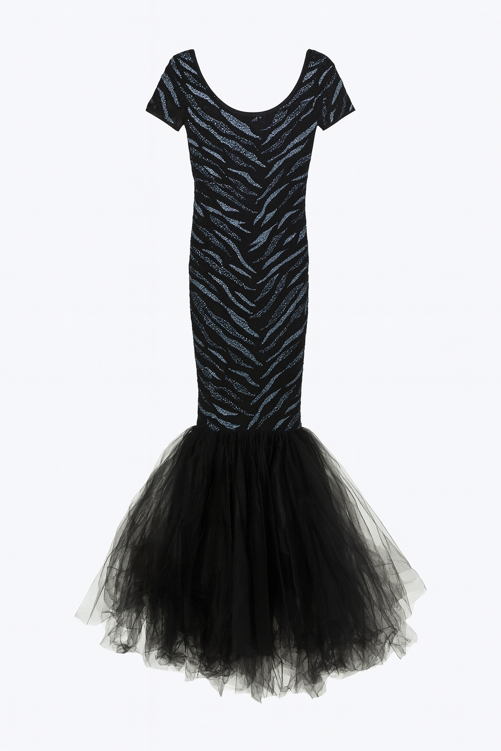 Long Dress with Tulle Fishtale skirt