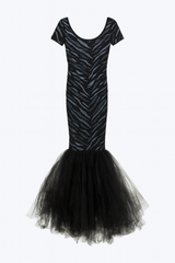 Long Dress with Tulle Fishtale skirt