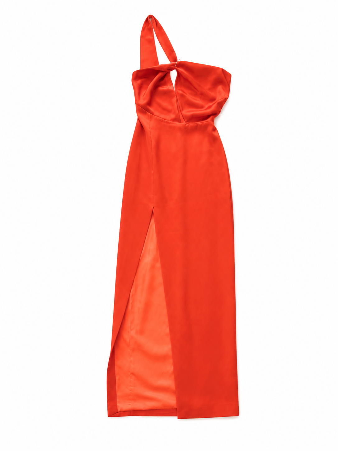 Orange One Shoulder Gown