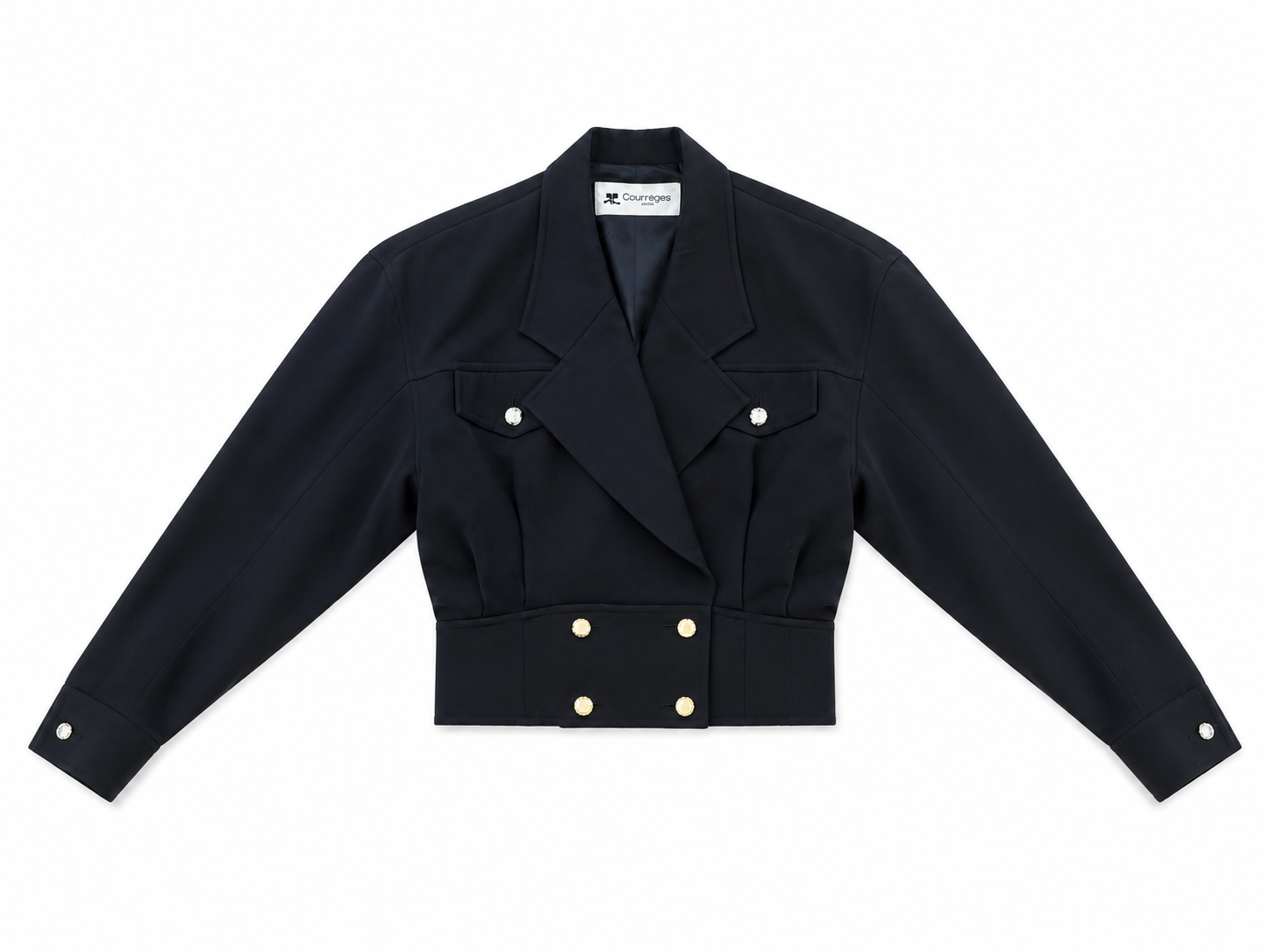Black Cropped Vintage Jacket