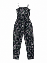 Navy Floral Jumpsuit