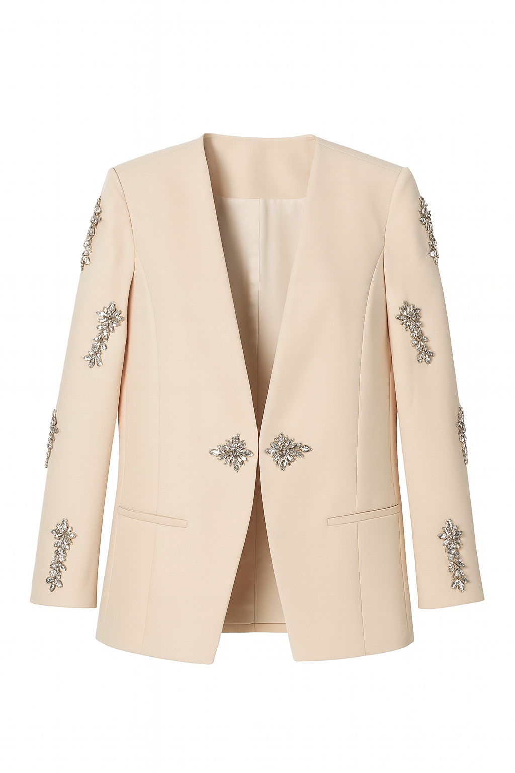 Cream Blazer with Diamante Blazer