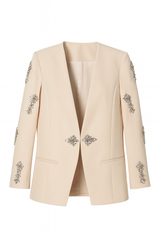 Cream Blazer with Diamante Blazer